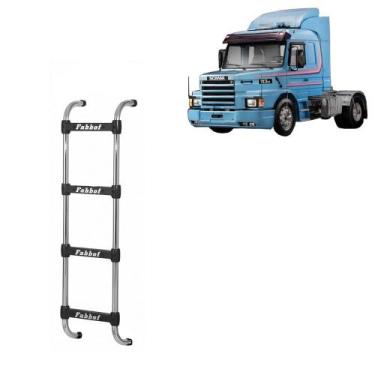 Imagem de Escada Scania T/R 112/113/142/143 - 4 Degrau 1400mm Cromada - Fabbof