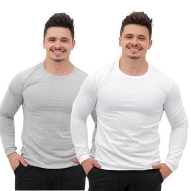 Imagem de kit 2 Camisetas Manga Longa Algodão meia estação segunda pele - Techma