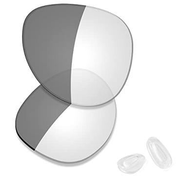 Imagem de SAUCER Lentes de reposição premium e protetores de nariz para óculos de sol Oakley Elmont L OO4119 60 mm de alta defesa - Ativação fotocromática