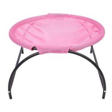 Imagem de Zerodis Cama de Rede de Gato Fácil de Limpar o do Berço Durante Todo o Ano, Conforto Resistente e Confiável Com Gatos Externos para Todas As Estações Design de Malha Respirável Kitty Sleeping (Rosa)