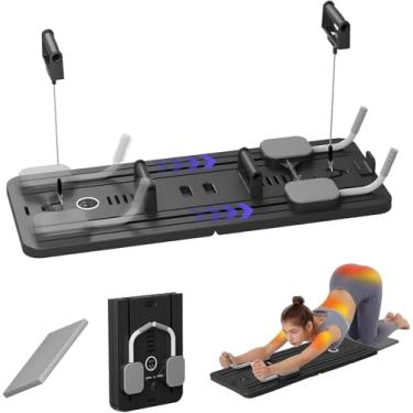 Imagem de Prancha De Pilates, Prancha Abdominal Multifutional, Rolo Ab De Rebote Automático, Adequado Para Treino De Corpo Inteiro, Black, L106xW41xH7cm/L42xW16xH2.8in