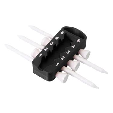 Imagem de MotiveTech Medidor de Altura Do Tee de Golfe, Balanços Suaves, Auxiliar de Treinamento de Swing, Leve, para áreas Externas, Ajustador de Altura Do Tee, Preto