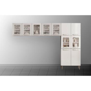 Imagem de Cozinha Completa Evidence 3 Peças (2Aéreos+1Paneleiro) CPT62 Branco - Bertolini