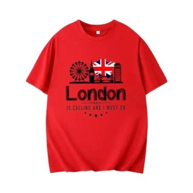 Imagem de Camisa com Mapa de Londres - Presente para Amantes de Viagens, BR-G4, 