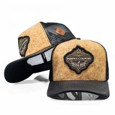 Imagem de Boné Linha Country Lançamento Trucker Telinha Aba Em Couro Envio Imedi