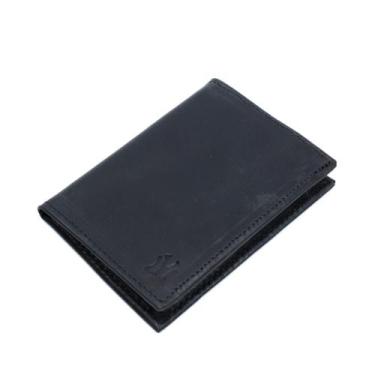 Imagem de Carteira Masculina Em Couro Porta Cartão Espaço Para Notas CNH Cartões