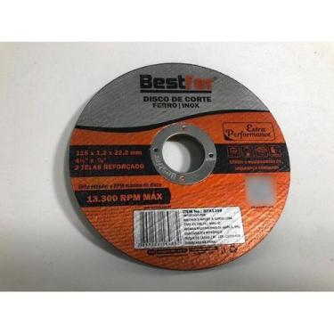 Imagem de Discos De Corte Fino Ferro Inox 4.1/2 115mm - BESTFER