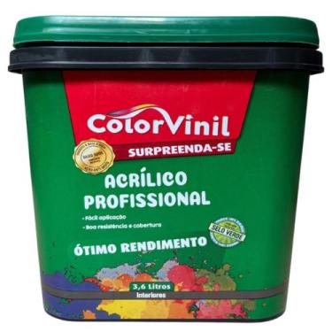 Imagem de Tinta Latex Para Parede Acrílico Profissional Colorvinil Cores 3,6L, C