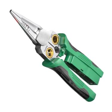 Imagem de Rrlihjgu Alicate Descascador De Fios Elétricos,8 Em 1 Alicate Puxador E Descascador De Cabos Elétricos - Tesoura Multifunções para Oficina Casa Garagem Fábrica Equipamentos Automotivos Industriais |