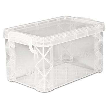 Imagem de Advant Caixas de armazenamento Super Stacker para 400 cartões de 3 x 5, 15 x 9 x 9 cm, plástico, transparente