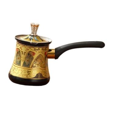 Imagem de IEUDNS Cafeteira, aquecedor com manteiga, aço inoxidável, com tampa, bule portátil, pote de derretimento de chocolate para casa, restaurante, 720ml