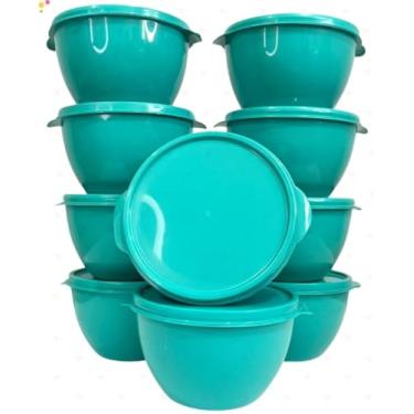 Imagem de Kit 3 Potes Ball Bowl Hermético Redondo 750ml Empilhável Marmita Organizadores Tapuer Boll Cores Variadas