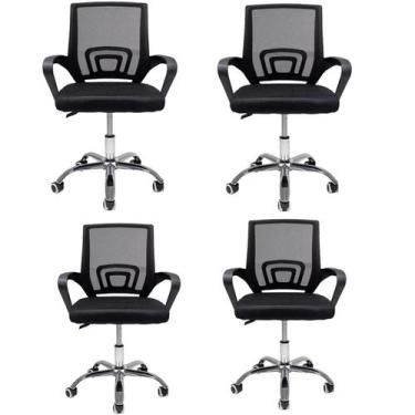 Imagem de Cadeiras de Escritório Giratória Computador Ergonômica 4 UN - Digo.Cas