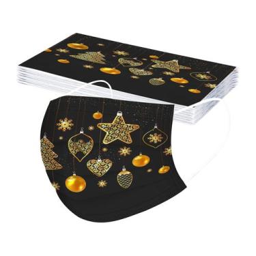 Imagem de Máscara impressa protetora descartável de três camadas para adultos - 