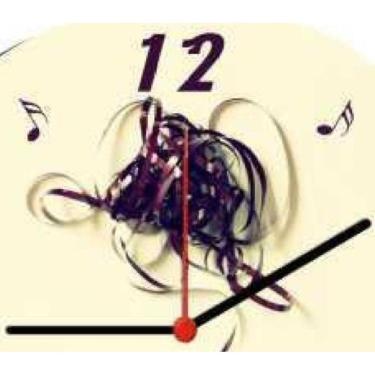 Imagem de Relógio De Parede Decorativo Estilo Música 01