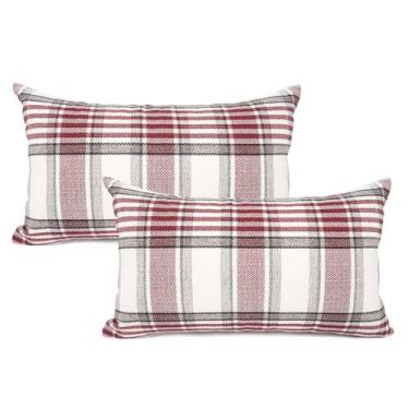 Imagem de Capas de almofadas decorativas YOUR SMILE 30x50cm de algodão e linho