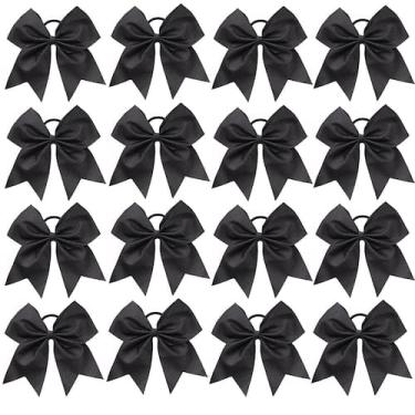 Imagem de Lazos de Pelo Brillantes Cheer Hipcheer Negro 16 unidades para Niñas