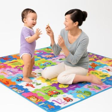 Imagem de Tapete De Atividades Infantil Com Proteção Térmica Para Bebês 90 X 120 Cm