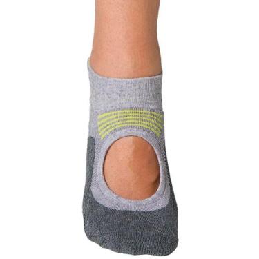 Imagem de Meia Sapatilha Pilates Bicolor Lupo - Ref. 3286-002, Cinza, 8020, 33-3