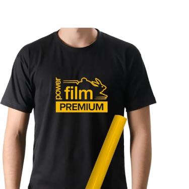 Imagem de Filme de Recorte Power Film Premium Amarelo – Termotransfer Vinil HTV para Tecido e plotter de recorte – Bobina 0.30x3m