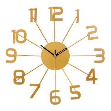 Imagem de Relógio de parede Creative Modern de 15 cm Metal Silent Non-Ticking - 