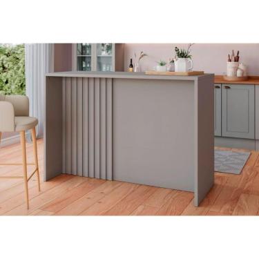 Imagem de Bancada Ilha Cozinha Gourmet Americana Cinza - Henn