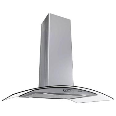 Imagem de Coifa Ilha Nardelli Vidro Curvo 90cm Inox 110V