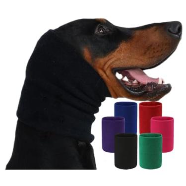 Imagem de Harbyel Moletom com capuz calmante para cães e gatos - Protetor de ouvido original para alívio da ansiedade, capa de cabeça com cancelamento de ruído para cuidados, banho, secagem forçada, trovões e