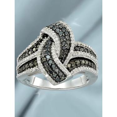 Imagem de Anel de cruz preta com várias pedras preciosas, design exclusivo, hipoalergênico, não mancha, 6# 7# 8# 8#, 8#, Cobre, Zircônia cúbica