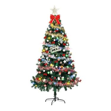 Imagem de Árvore de Natal Pinheiro Luxo Clássica 1,50m Cheia com 1200 Galhos Festa 365 - Verde Realista, Estrutura Premium e Base de Metal Reforçada, Ideal para Decoração de Alto Padrão