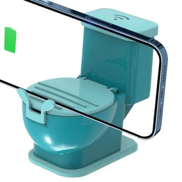 Imagem de Shakven Suporte de mesa para celular, lindo suporte de mesa para tablet,Suporte de mesa para telefone em forma de vaso sanitário exclusivo e estável - Suporte para telefone Ornamento de mesa Suporte