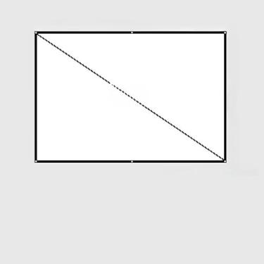 Imagem de Tela de projetor 16:9 branca anti-luz moldura preta de 84-150 polegadas com furo metal home theater(84 polegadas-1 und)