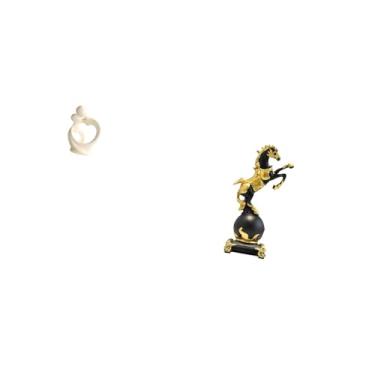 Imagem de Fenteer Estatueta Artística de Casal E Cavalo em Resina, Coleção de Esculturas Modernas para Mesa, Armário, Peça Central Do Quarto, Decoração para Casa, Prese