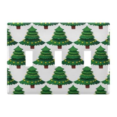 Imagem de Burbuja Capa de placa de parede para interruptor de luz de árvore de Natal, placa decorativa de parede, parafusos incluídos, 3 faixas