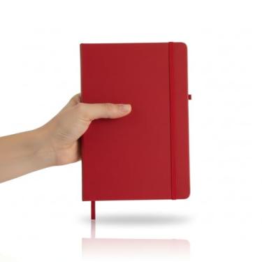 Imagem de Caderno de Anotações A6, Capa Dura em Material Sintético, Vermelho, 80 Folhas Pautadas, com Elástico e Suporte para Caneta, Capa em PU (14x9cm) (1, Vinho)