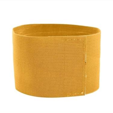 Imagem de Crachá elástico de cor sólida com gancho e laço de nylon para identificação de grupo (amarelo)