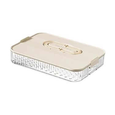 Imagem de Ｂｅｓｇａ Organizador de Bolinhos, Recipiente para Armazenamento de Alimentos, Caixa Organizadora para Bolinhos na Geladeira, Ideal para Macarrão, Lanches e, Branco