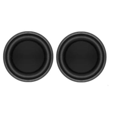 Imagem de LinaLife Pacote com 2 alto-falantes 70 mm 70 mm diafragma buzina passiva vibração grave faça você mesmo alto-falante preto vibração membrana alto-falante placa vibratória Woofer de baixo passivo