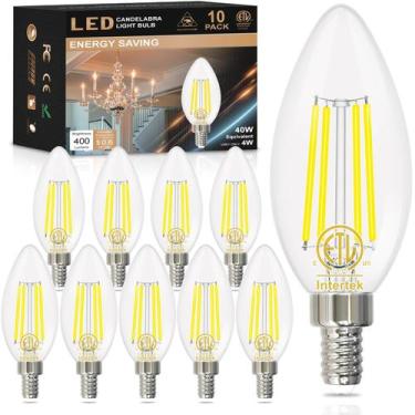Imagem de Lâmpada LED Hansang E12 Candelabra 4W (equivalente a 40W) 5000K 120V