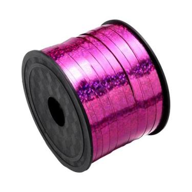 Imagem de Fita De Balão Arco-Íris 5mm 100 Jardas Rolo De Fita Plástica Laser Par