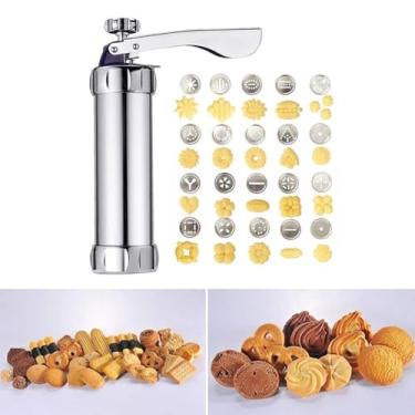 Imagem de Máquina Modeladora de Biscoito - 4 Bicos e 20 Moldes - Prático e Fácil de Usar