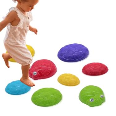 Imagem de Pedras de Equilíbrio Sensoriais para Crianças, Habilidades de Coordenação, Percurso de Obstáculos com Pedras de Equilíbrio, Brinquedo de Treino para Coordenação Infantil para Uso Interior e Exterior