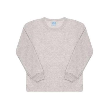 Imagem de Camiseta Manga Longa Infanto Juvenil Masculina Algodão - Aymee, Mescla