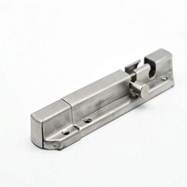 Imagem de Fechadura de porta aço inoxidável trava automática mola barril parafuso trava porta deslizante acessórios de janela parafuso de barril parafuso de bloqueio de porta vintage (cor: 4 polegadas) (4