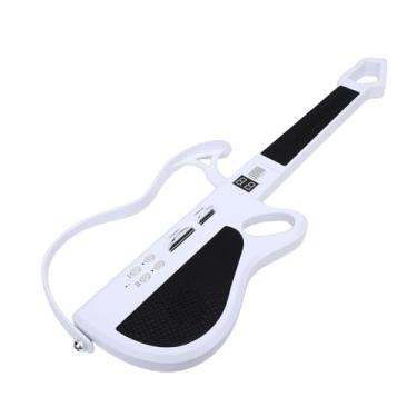 Imagem de Zhjvihx Guitarra Elétrica Infantil, LED Sem Corda Dobrável Com Iluminação de 7 Sons BT Recarregável 4 Ritmos de Bateria Eletrônica Com Alça de Ombro, para Passeios Ao Ar Livre, Reuniões (Branca)
