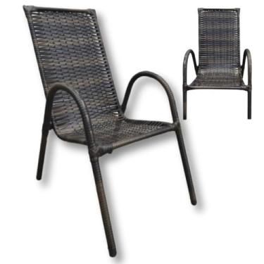 Imagem de Cadeira Romana De Fibra Sintética Tabaco Conforto e Elegancia (Agila)