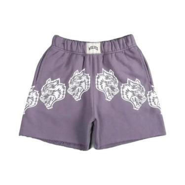 Imagem de Bermuda Masculina Casual De Algodão Com Estampa De Desenho Animado, Co