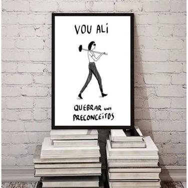 Imagem de Quadro Quebrando Preconceitos 33X24Cm