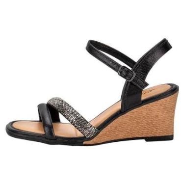 Imagem de SANDÁLIA FEMININA ANABELA MISSISSIPI MB893 PRETO-Feminino