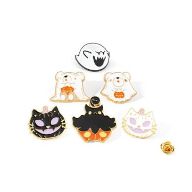 Imagem de Conjunto de broches, tema de Halloween, coleção de alfinetes de lapela